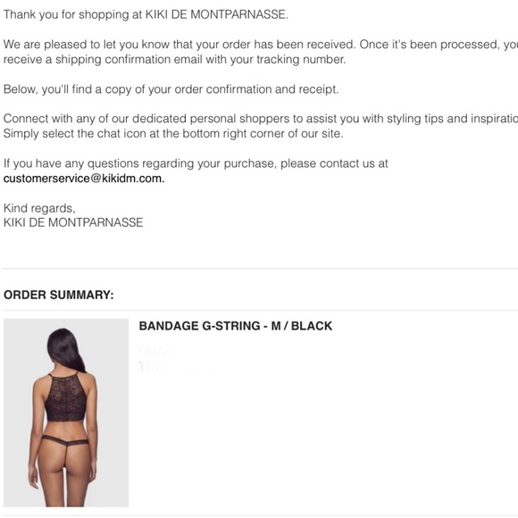 =VALENTINE SPECIAL= NWT: Kiki de Montparnasse Black Lace G-string - size M - Picture 9 of 9